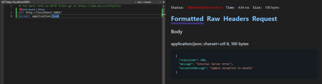 exception handling middleware